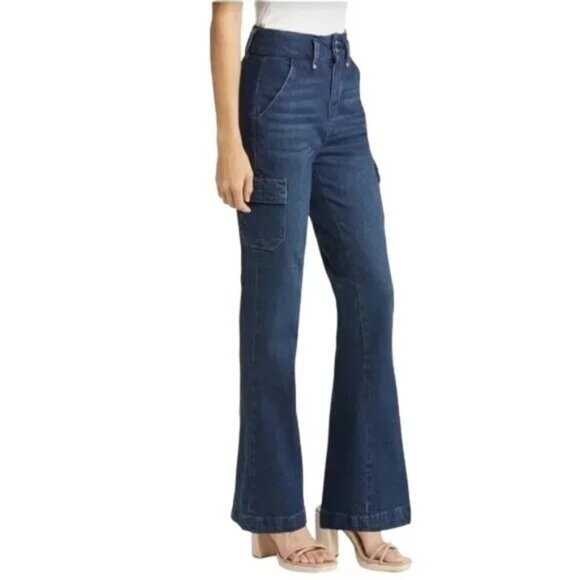Paige Dion Cargo Trouser Flare Jeans. Sz: 28 - Picture 1 of 13